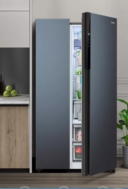 美的（Midea）9分钟急速净味系列600升对开门冰箱变频一级能效家用无霜